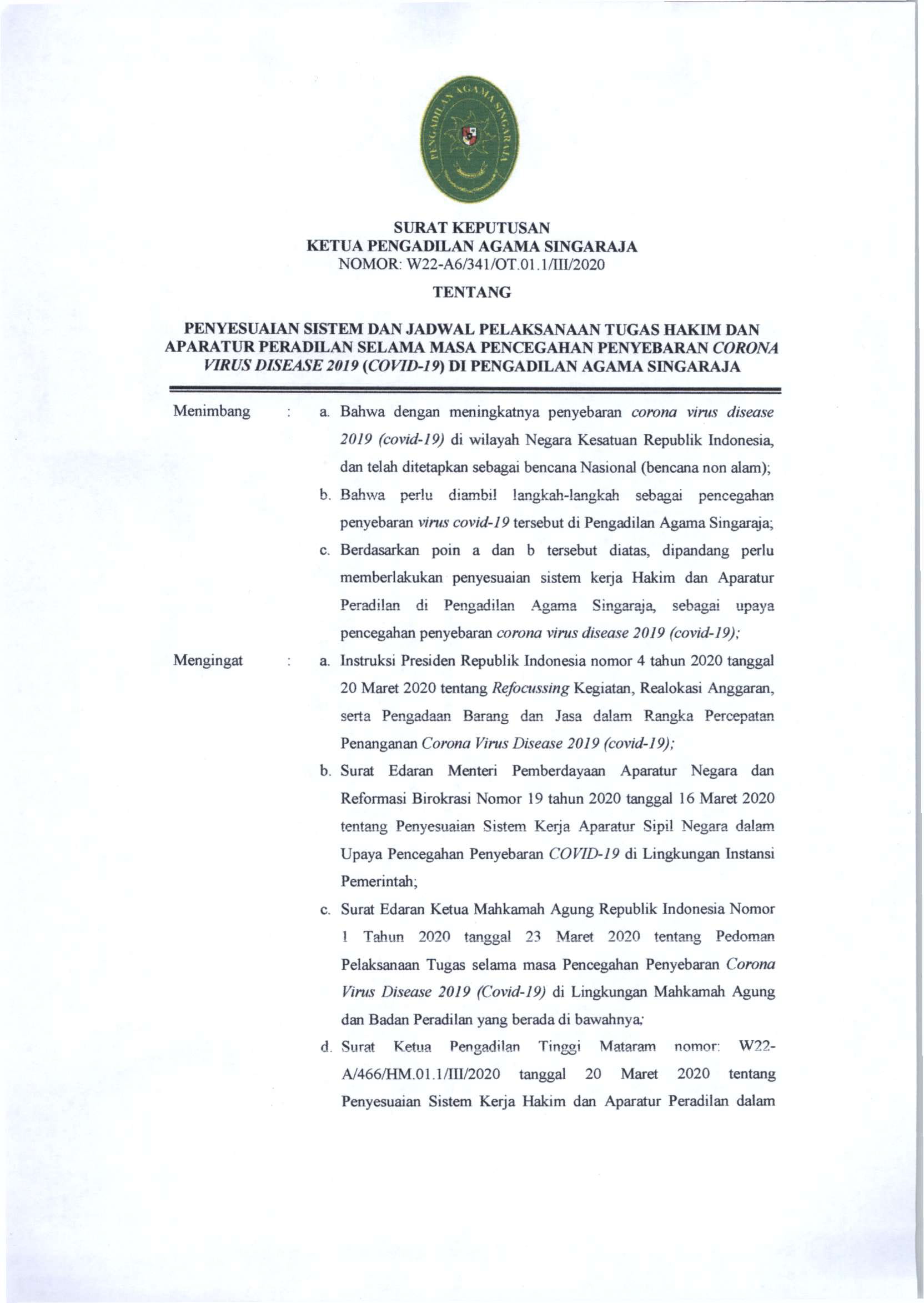SK PENYESUAIAN SISTEM 1